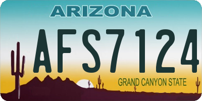 AZ license plate AFS7124