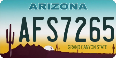 AZ license plate AFS7265