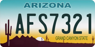 AZ license plate AFS7321