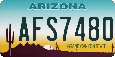 AZ license plate AFS7480