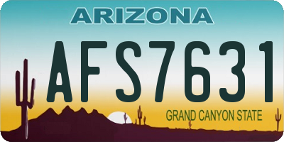 AZ license plate AFS7631