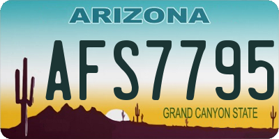 AZ license plate AFS7795