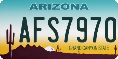AZ license plate AFS7970