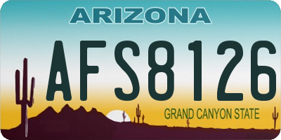 AZ license plate AFS8126