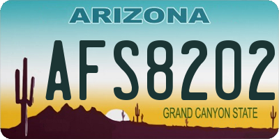 AZ license plate AFS8202