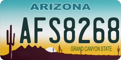 AZ license plate AFS8268