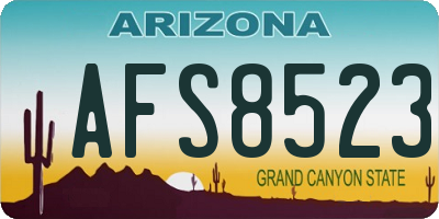 AZ license plate AFS8523