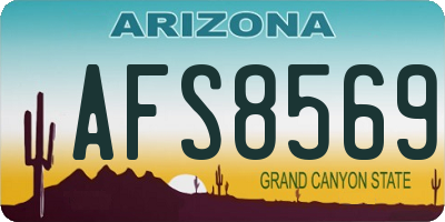 AZ license plate AFS8569