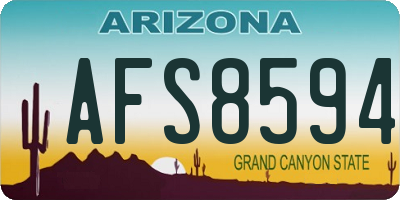 AZ license plate AFS8594