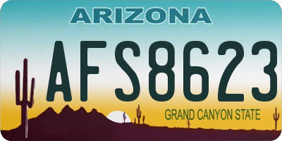 AZ license plate AFS8623