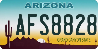 AZ license plate AFS8828