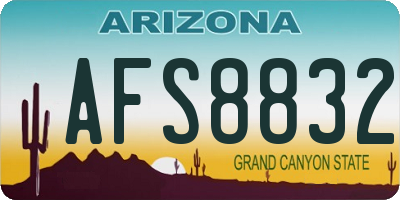 AZ license plate AFS8832