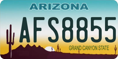 AZ license plate AFS8855