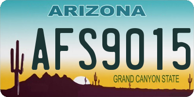 AZ license plate AFS9015