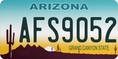 AZ license plate AFS9052