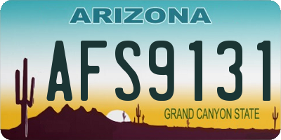 AZ license plate AFS9131