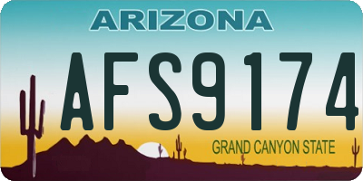 AZ license plate AFS9174
