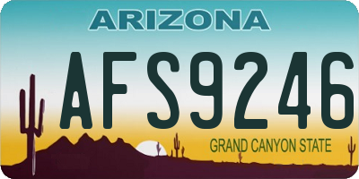 AZ license plate AFS9246