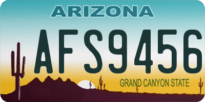 AZ license plate AFS9456
