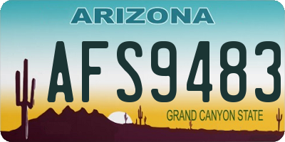 AZ license plate AFS9483
