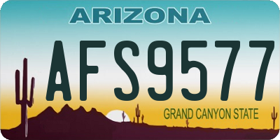 AZ license plate AFS9577