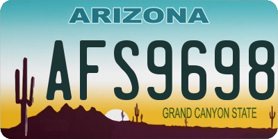 AZ license plate AFS9698