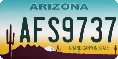 AZ license plate AFS9737