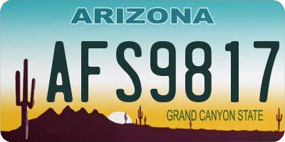 AZ license plate AFS9817