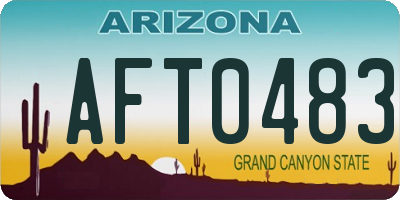 AZ license plate AFT0483