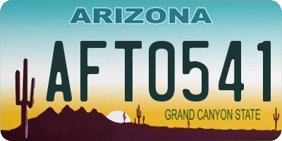 AZ license plate AFT0541
