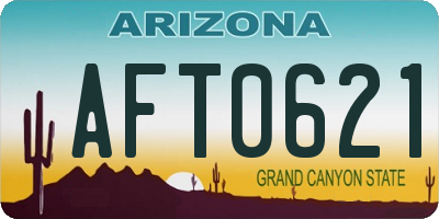 AZ license plate AFT0621