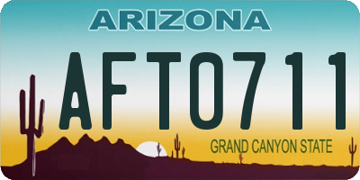 AZ license plate AFT0711