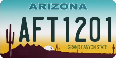 AZ license plate AFT1201