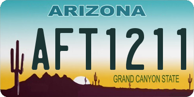 AZ license plate AFT1211