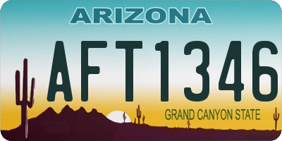 AZ license plate AFT1346