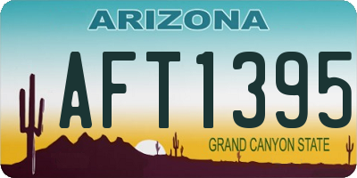 AZ license plate AFT1395