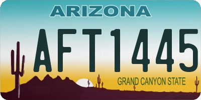 AZ license plate AFT1445