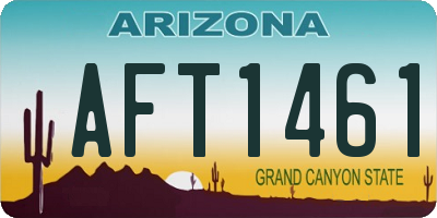 AZ license plate AFT1461