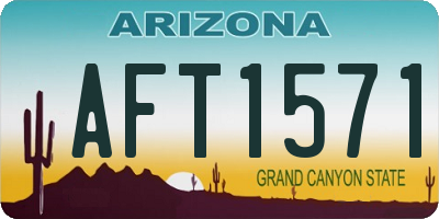 AZ license plate AFT1571