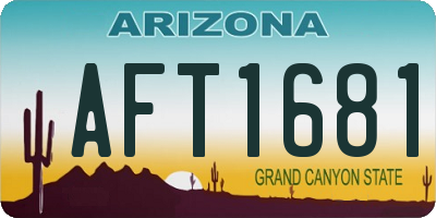 AZ license plate AFT1681