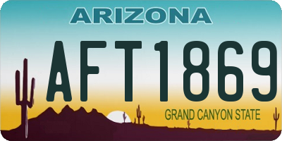 AZ license plate AFT1869