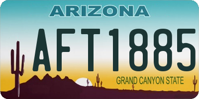 AZ license plate AFT1885