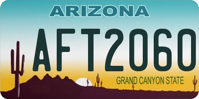 AZ license plate AFT2060