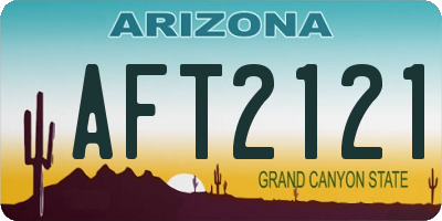 AZ license plate AFT2121