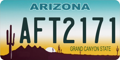 AZ license plate AFT2171