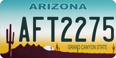 AZ license plate AFT2275