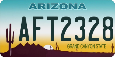 AZ license plate AFT2328