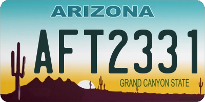 AZ license plate AFT2331