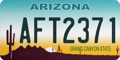 AZ license plate AFT2371