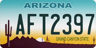 AZ license plate AFT2397